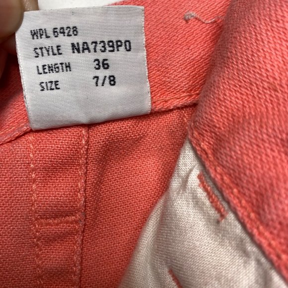 Vintage Wrangler Salmon Orange Jeans 7/8 - Picture 10 of 10